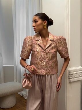 SUGAR PLUM brocade jacket, Pink